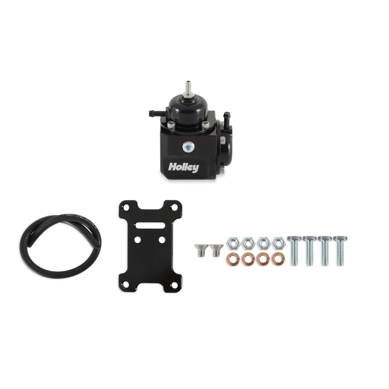 Holley EFI Fuel Pulse Dampers 12-1000 System Dampers, Billet Aluminum, Black Anodized, 40-70 psi, -6 AN Female Threads Inlet/Outlet, Each thumbnail 2