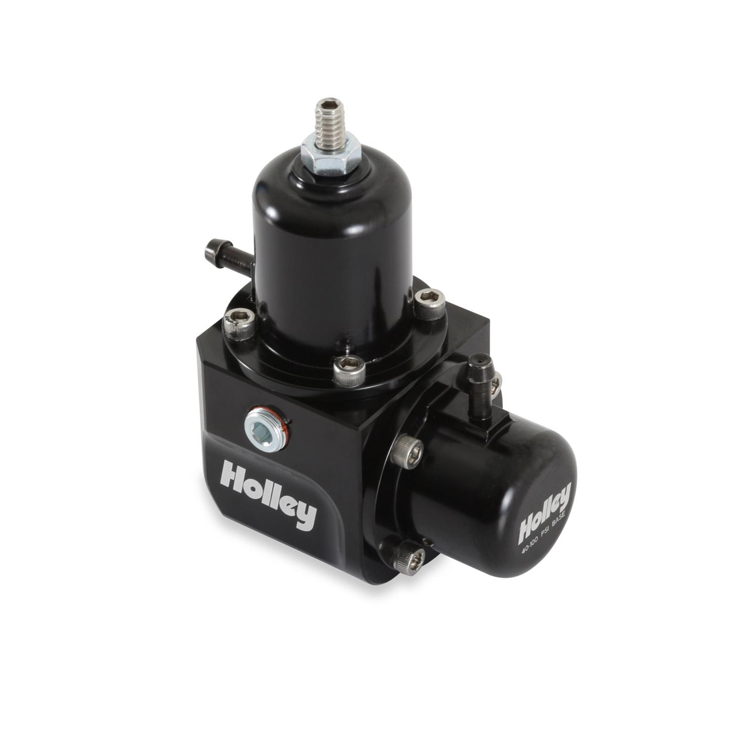 Holley EFI Fuel Pulse Dampers 12-1001 System Dampers, Billet Aluminum, Black Anodized, 40-100 psi, -6 AN Female Threads Inlet/Outlet, Each