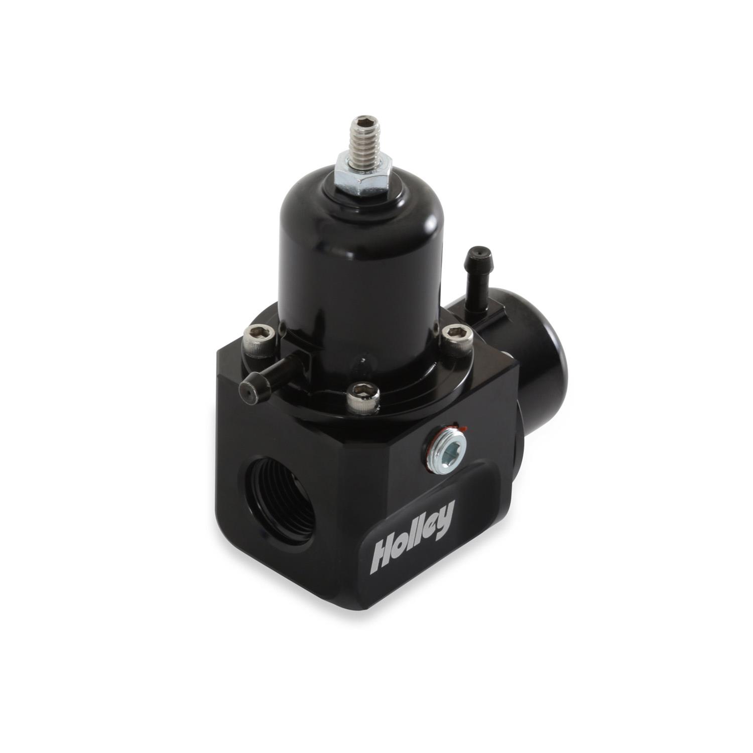 Holley EFI Fuel Pulse Dampers 12-1001 System Dampers, Billet Aluminum, Black Anodized, 40-100 psi, -6 AN Female Threads Inlet/Outlet, Each thumbnail 4