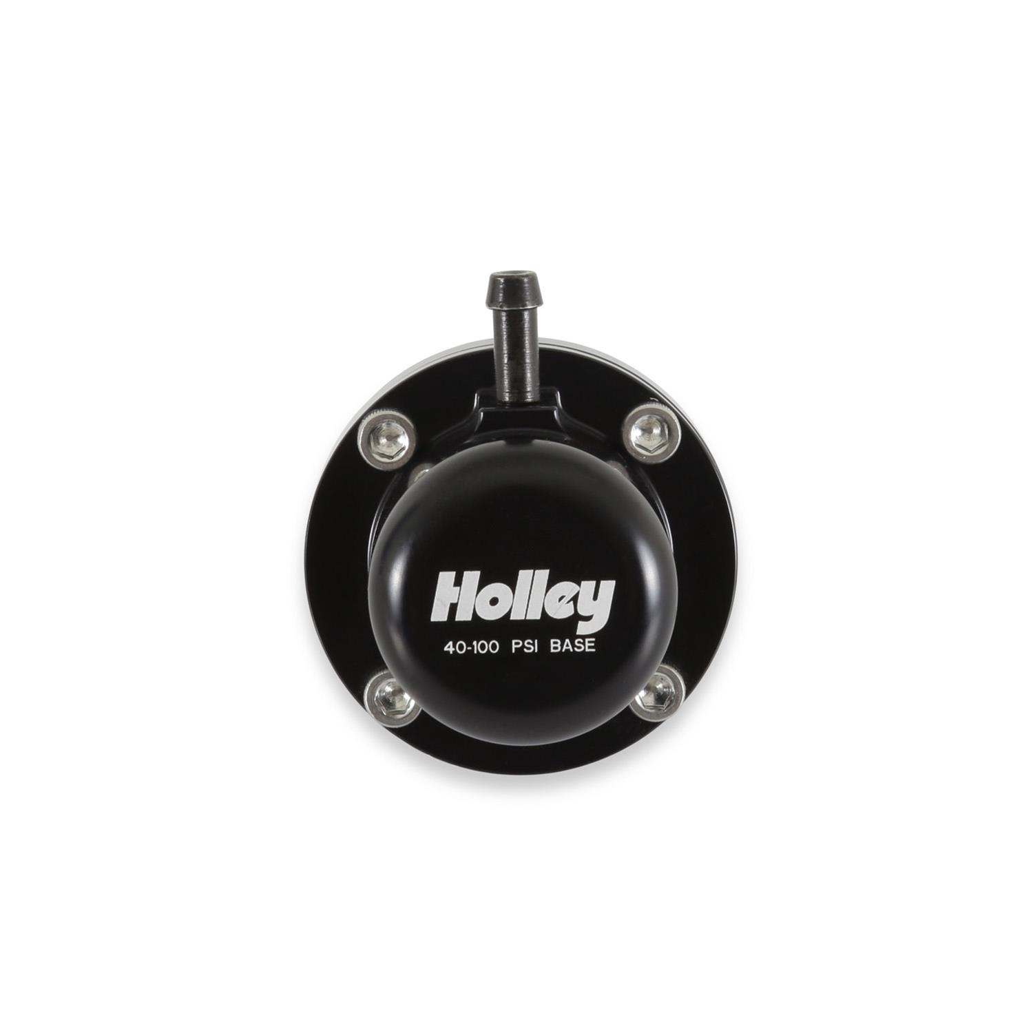 Holley EFI Fuel Pulse Dampers 12-1005 System Dampers, Billet Aluminum, Black Anodized, 40-100 psi, -8 AN Male Threads Inlet/Outlet, Extended Range, Each