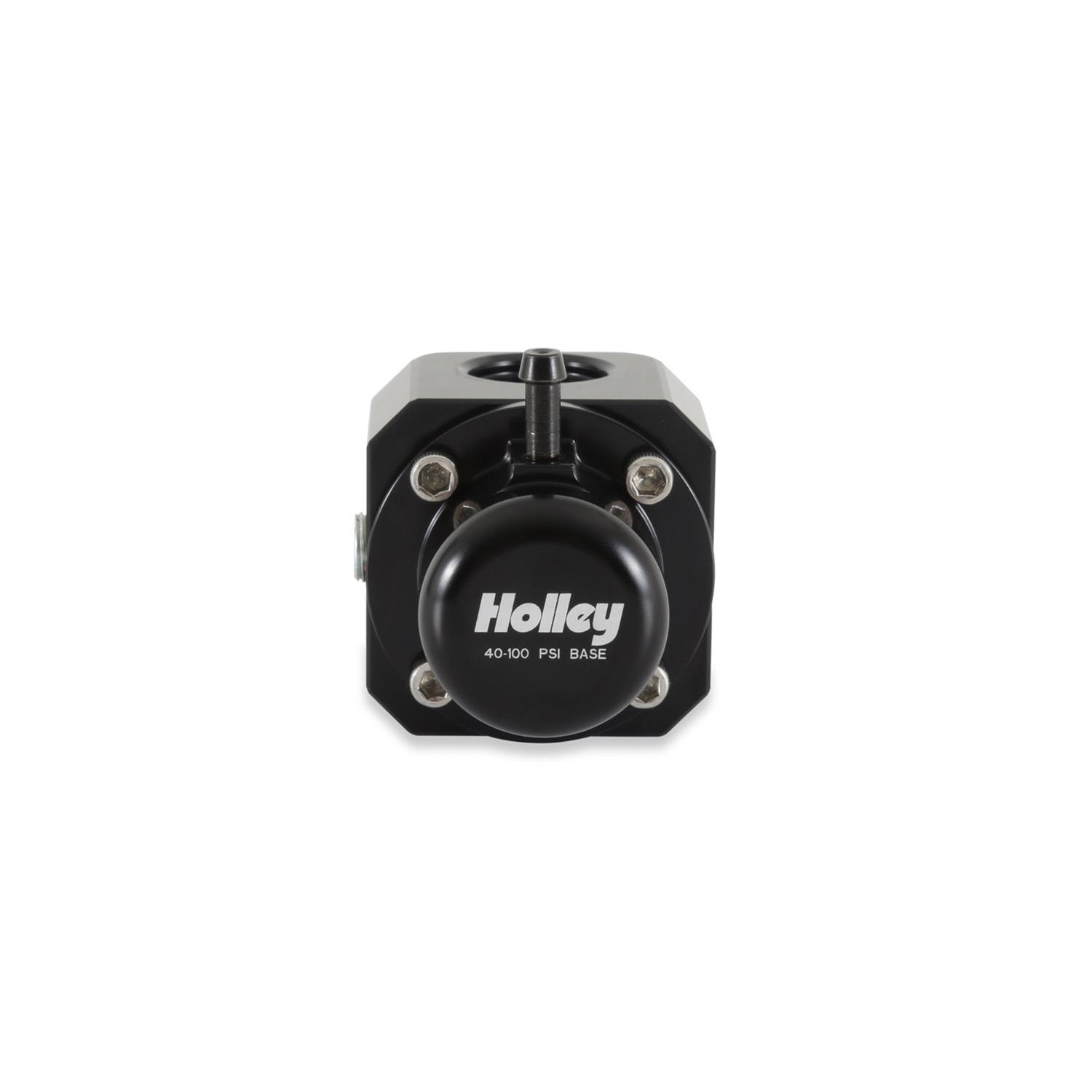 Holley EFI Fuel Pulse Dampers 12-1008 System Dampers, Billet Aluminum, Black Anodized, 40-100 psi, -6 AN Female Threads Inlet/Outlet, Standard Range, Each thumbnail 5