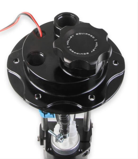 Holley Fuel Cell EFI Pump Module/VR Series Brushless Assemblies 12-143 Pumps, Cell, Drop-In EFI, 335 lph, 130 psi, -8 AN Inlet, -10 AN Outlet, 6-bolt Flange, Each thumbnail 4