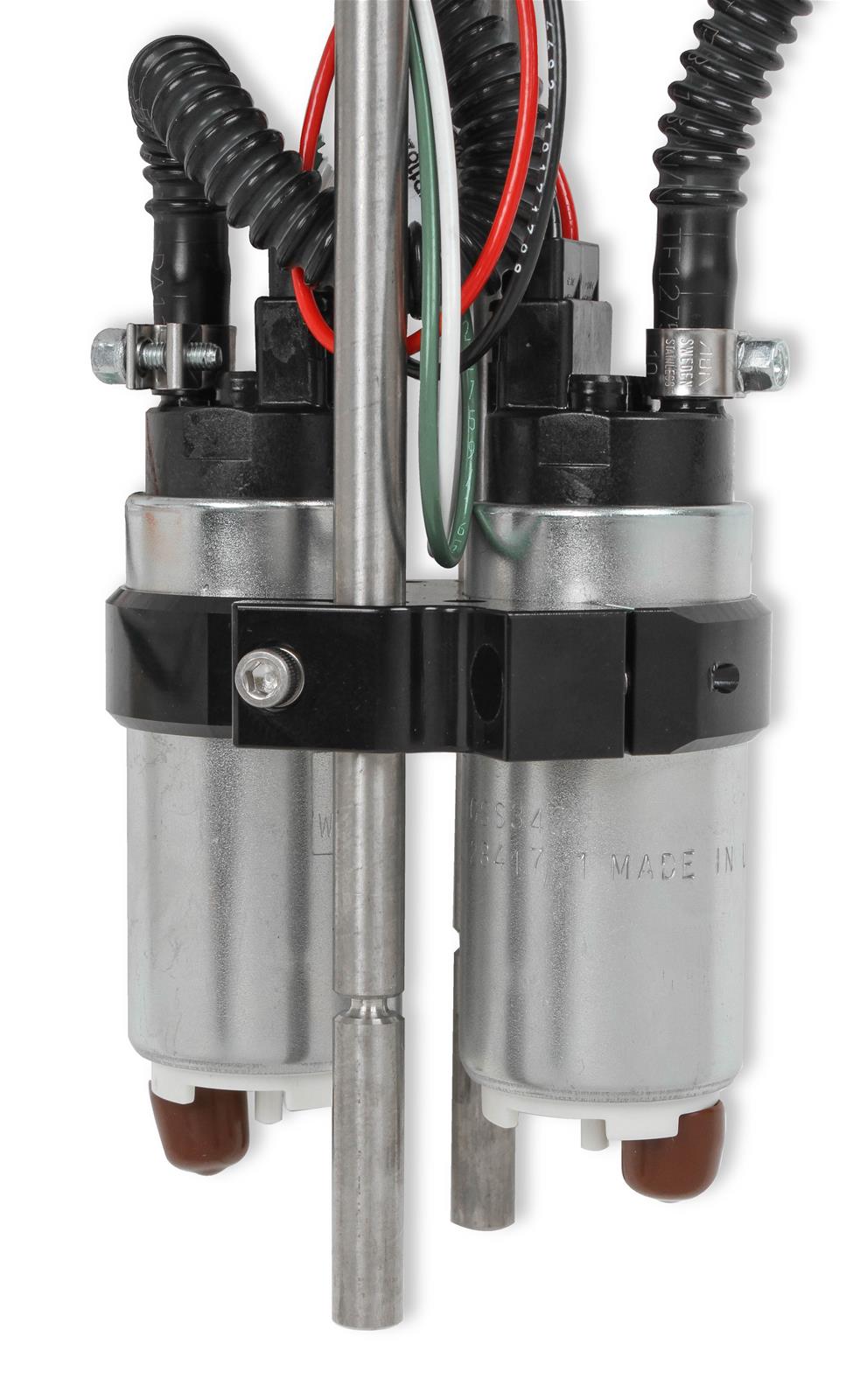 Holley Fuel Cell EFI Pump Module Assemblies 12-145 Pumps, EFI, Electric, In-Tank, 123 gph, 60 psi, 12V, -8 AN O-ring, -10 AN O-ring, Female, 12-bolt Flange, 5.375 Bolt Pattern, Each thumbnail 6