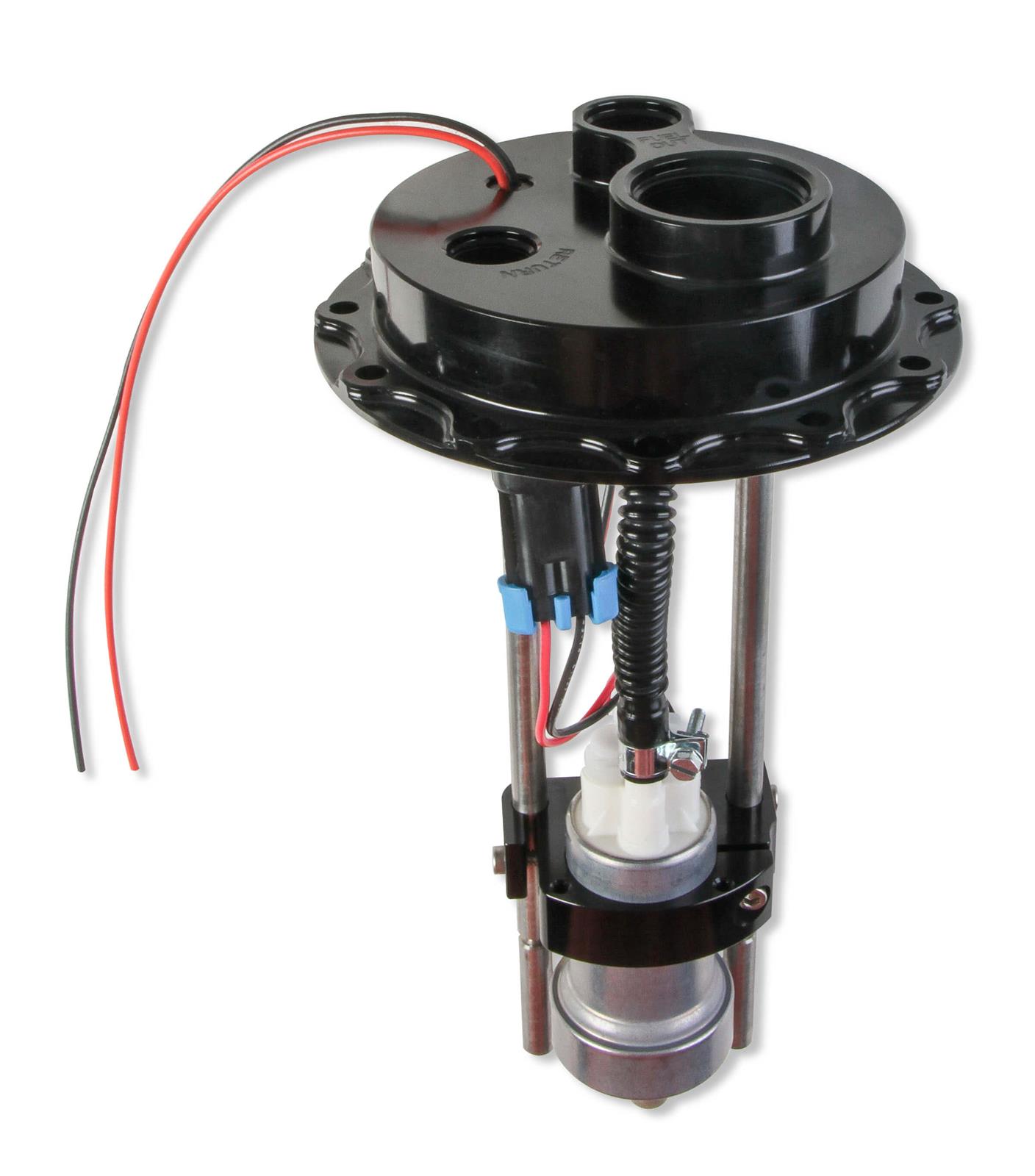 Holley Fuel Cell EFI Pump Module Assemblies 12-146 Pumps, Cell, Drop-In EFI, 450 lph, 87 psi, -8 AN O-ring Return, -10 AN O-ring Outlet, 12-bolt flange, Each thumbnail 6
