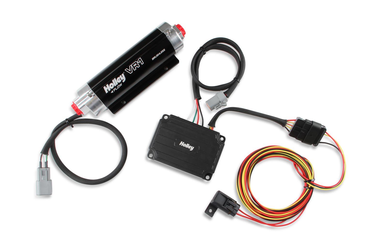 Holley VR Series Billet Fuel Pumps 12-1500 Pumps, Series, Electric, External Mount, 12V, 170 gph, 130 psi, -10 AN, Female O-ring, Billet, Black, Methanol, Gasoline, E85 Compatible, Each thumbnail 9