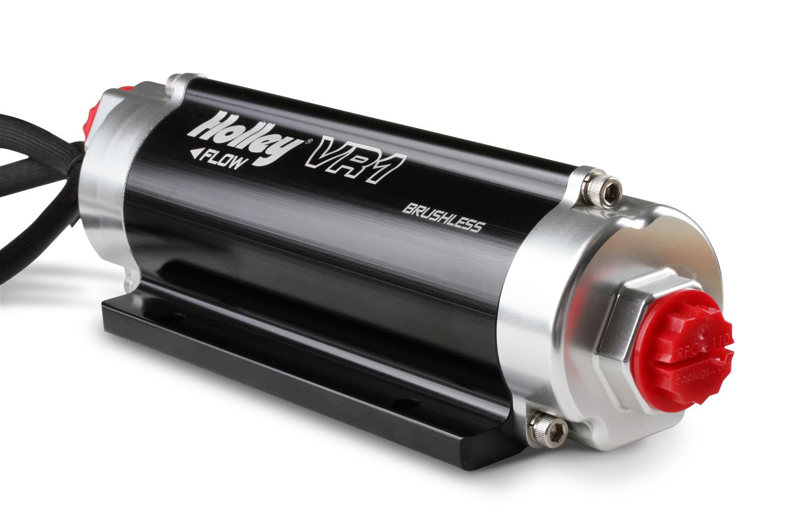 Holley VR Series Billet Fuel Pumps 12-1500 Pumps, Series, Electric, External Mount, 12V, 170 gph, 130 psi, -10 AN, Female O-ring, Billet, Black, Methanol, Gasoline, E85 Compatible, Each thumbnail 4