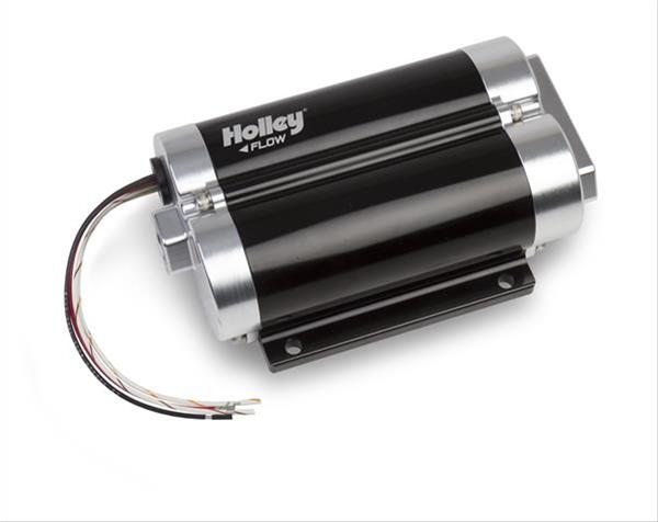 Holley Dominator Billet Fuel Pumps 12-1600-2 Pumps, Dominator, Billet, Black Anodized, Electric, External, 160 gph, 80 pci, 12v, -10 AN, O-ring Female Threads, No Bracket, Each