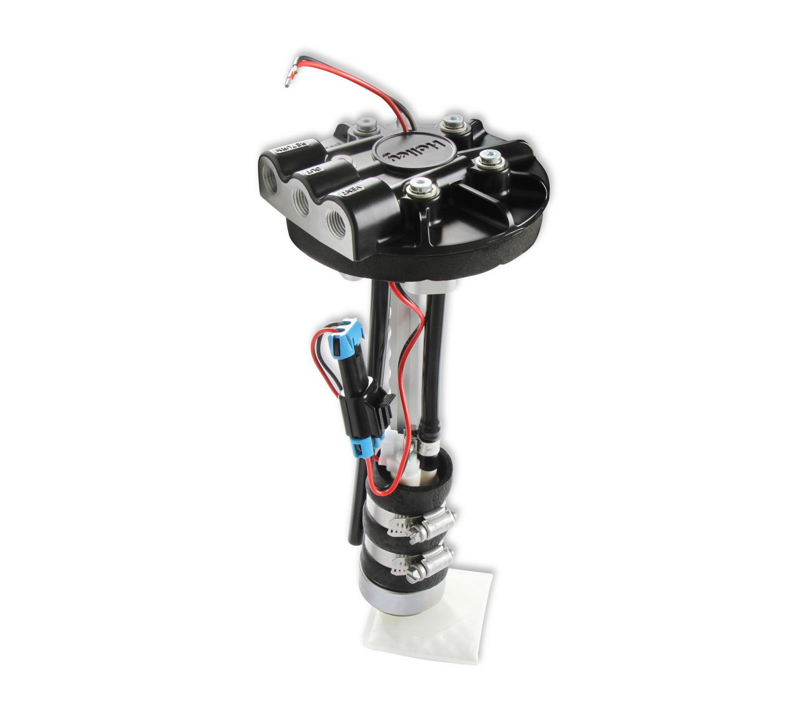 Holley Diecast In-Tank Retrofit Fuel Pump Modules 12-171 Pumps, Die-Cast, Retrofit, Electric, In-Tank, with Return, 119 gph, 450 lph, 60 psi, 12V, 1/4 in.-NPT, Female Thread, Gas, FlexFuel, Each