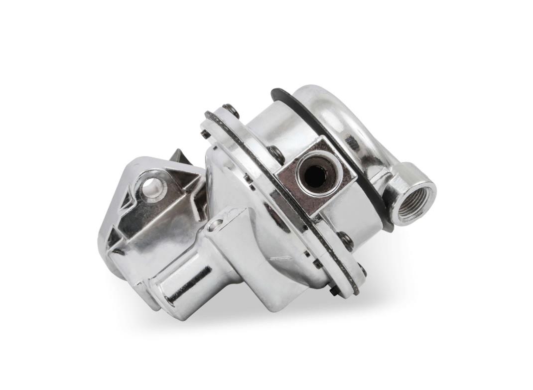 Holley Mechanical Fuel Pumps 12-327-11 Pumps, Street Performance, Mechanical, 110 gph, 6.5-8 psi, 3/8 in.-NPT Ports, Female Thread, Aluminum, Shiny, Rotatable, Chevy, 262-400ci, Each thumbnail 4