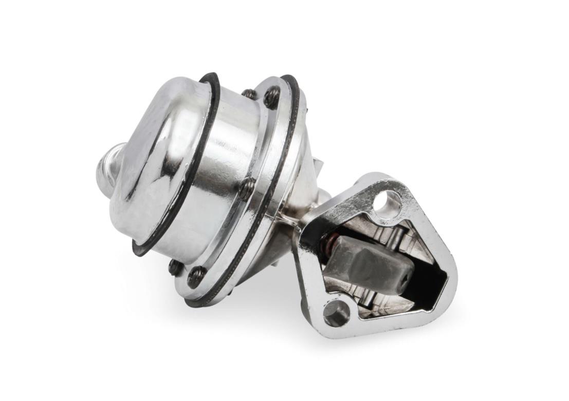 Holley Mechanical Fuel Pumps 12-327-11 Pumps, Street Performance, Mechanical, 110 gph, 6.5-8 psi, 3/8 in.-NPT Ports, Female Thread, Aluminum, Shiny, Rotatable, Chevy, 262-400ci, Each thumbnail 3