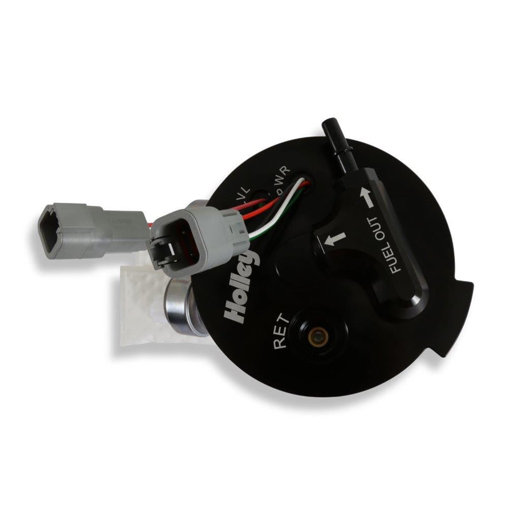 Holley Dual In-Tank Pumps 12-351 Fuel Pumps, In-Tank, Billet Aluminum, Electric, 909 lph, 60 psi, 13.5V, -8 AN ORB, Inlet and Outlet, Sending Unit, Chevy, Camaro, 3.6-7.0L, Each thumbnail 7