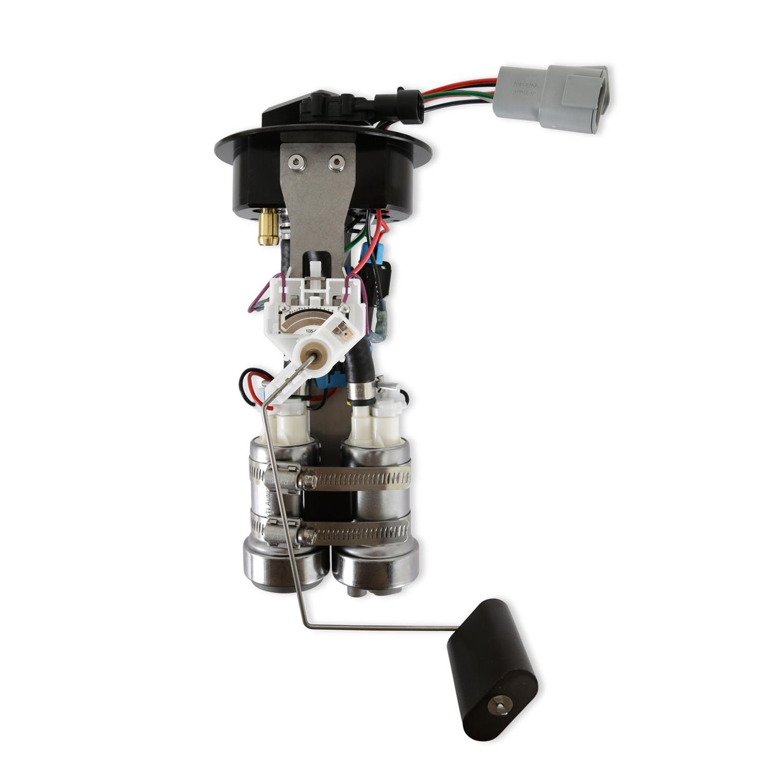 Holley 450 LPH Fuel Pump Modules 12-365 Pumps, Electric, In-Tank, Twin Pump, lph, Billet Aluminum, Gas, E85 Compatible, Chevy, Pontiac, Each thumbnail 4