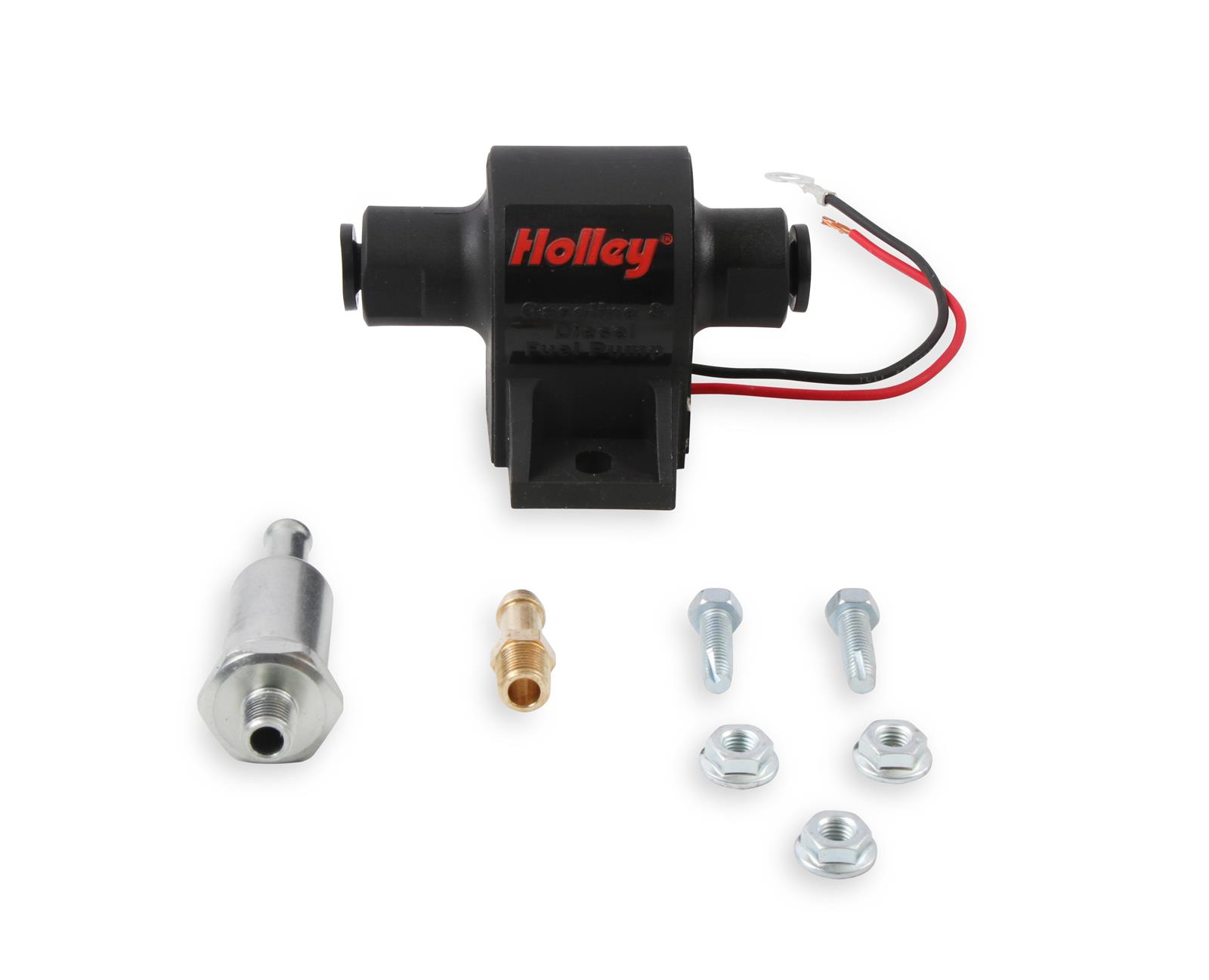 Holley Mighty Mite Electric Fuel Pumps 12-426 Pumps, Mite, Electric, 4 psi, 25 gph Free Flow Rate, 1/8 in. NPT Female Threads Inlet/Outlet, Each thumbnail 3