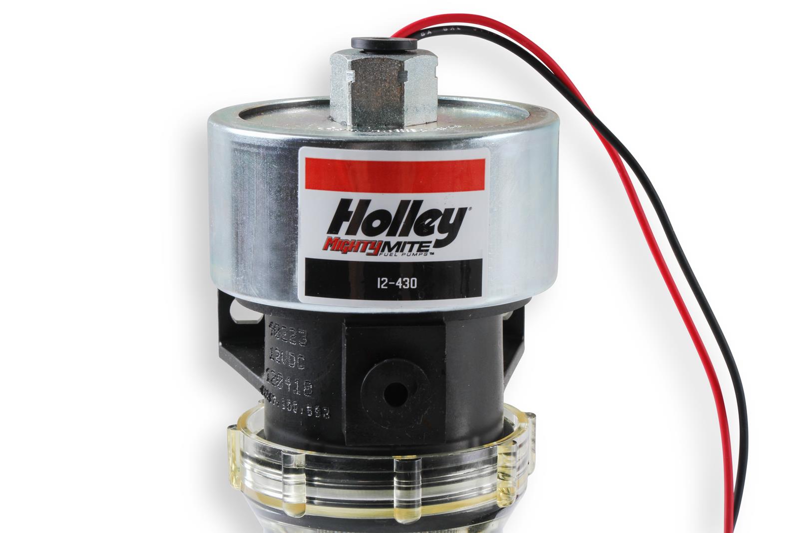 Holley Mighty Mite Electric Fuel Pumps 12-430 Pumps, Mite, Electric, 11.5 psi, 33 gph Free Flow Rate, 1/8 in. NPT Female Threads Inlet/Outlet, Each