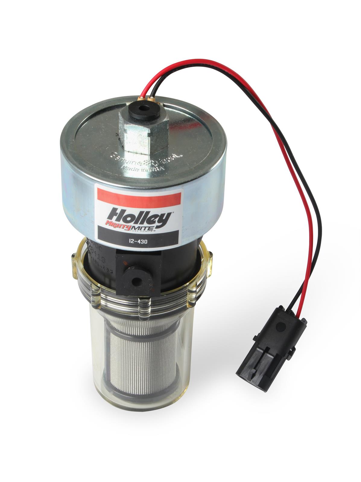 Holley Mighty Mite Electric Fuel Pumps 12-430 Pumps, Mite, Electric, 11.5 psi, 33 gph Free Flow Rate, 1/8 in. NPT Female Threads Inlet/Outlet, Each thumbnail 5