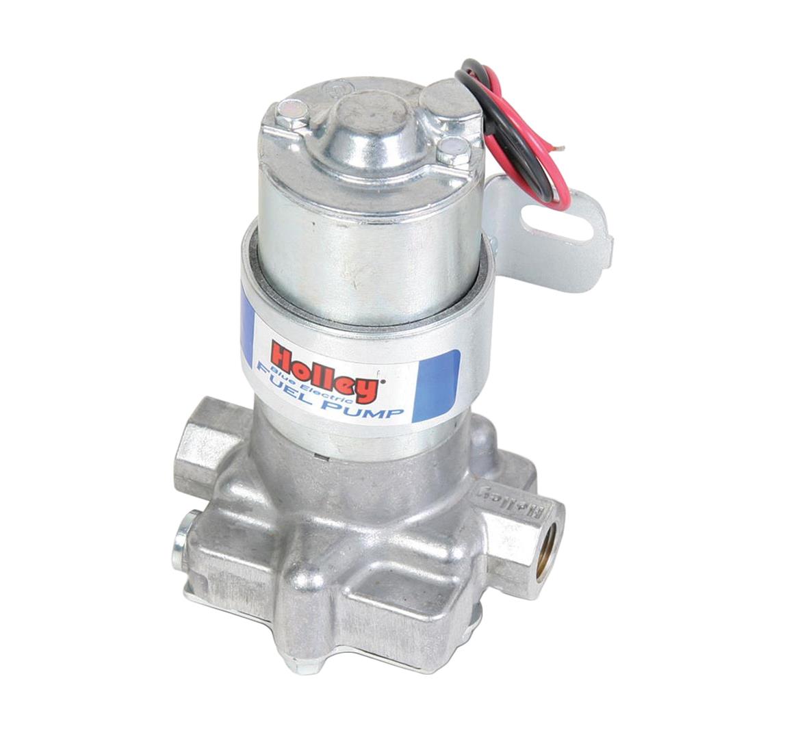 Holley Blue Electric Fuel Pumps 12-812-1 Pumps, Electric, External, 110 gph, 416 lph, 14 psi, 12V, 3/8 in. NPT Ports, Female Thread, Aluminum, Silver Finish, Each thumbnail 2
