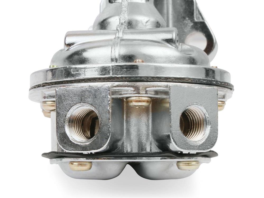 Holley Mechanical Fuel Pumps 12-834 Pumps, Mechanical, 80 gph, 7.5 psi, 1/4-NPT Female Thread, Inlet and Outlet, Aluminum, Silver, Rotatable, Chevy, 262-400ci, Gen I, Each thumbnail 3