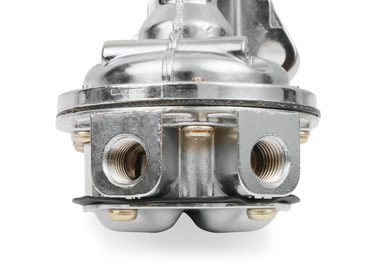 Holley Mechanical Fuel Pumps 12-835 Pumps, Mechanical, 80 gph, 7.5 psi, 1/4-NPT Female Thread, Inlet and Outlet, Aluminum, Silver, Rotatable, Chevy, 396-454ci, Mark IV, Each thumbnail 4