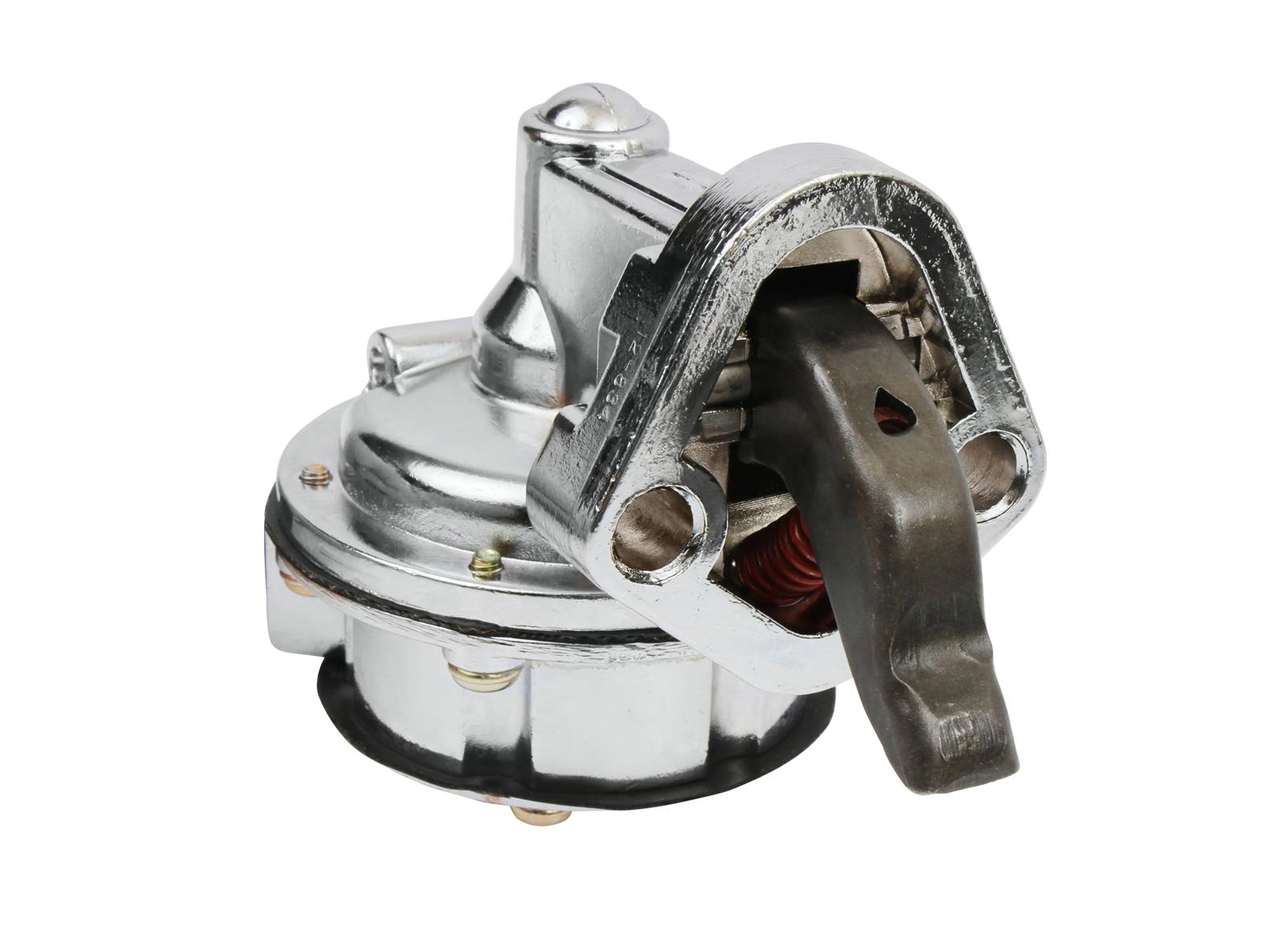Holley Mechanical Fuel Pumps 12-835 Pumps, Mechanical, 80 gph, 7.5 psi, 1/4-NPT Female Thread, Inlet and Outlet, Aluminum, Silver, Rotatable, Chevy, 396-454ci, Mark IV, Each thumbnail 3