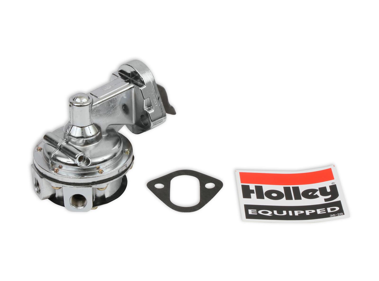 Holley Mechanical Fuel Pumps 12-835 Pumps, Mechanical, 80 gph, 7.5 psi, 1/4-NPT Female Thread, Inlet and Outlet, Aluminum, Silver, Rotatable, Chevy, 396-454ci, Mark IV, Each thumbnail 2