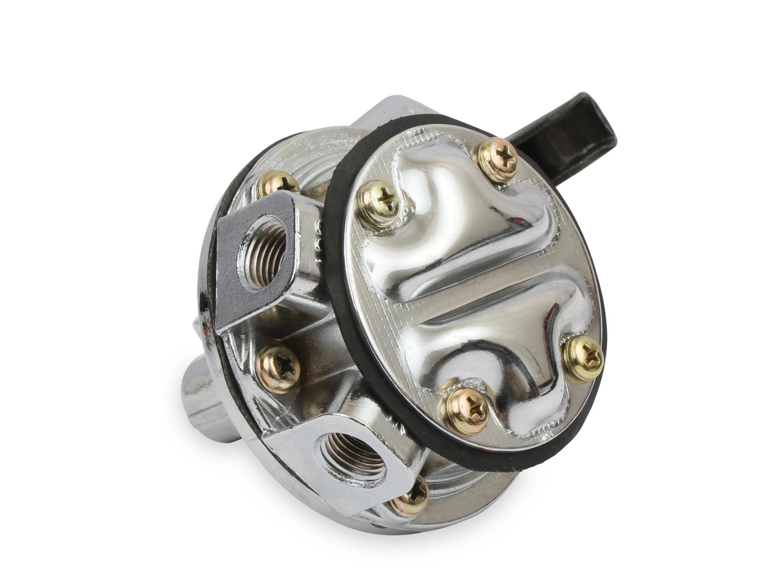 Holley Mechanical Fuel Pumps 12-835 Pumps, Mechanical, 80 gph, 7.5 psi, 1/4-NPT Female Thread, Inlet and Outlet, Aluminum, Silver, Rotatable, Chevy, 396-454ci, Mark IV, Each