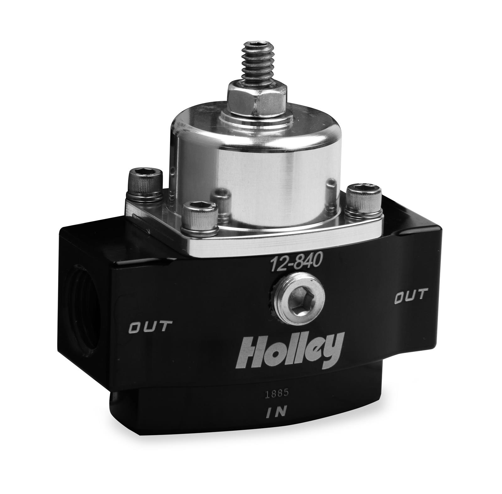 Holley Fuel Pressure Regulator 12-840; 4.5 to 9 psi Gasoline Billet Aluminum 