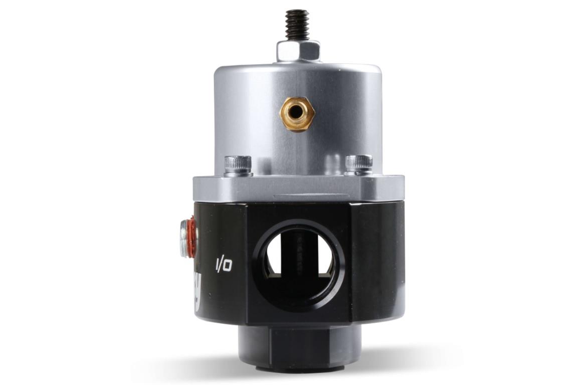 Holley HP Billet Fuel Pressure Regulators 12-846 Regulators, Billet, 15 to 65 psi, Inline, Return Style, -8 AN Inlet and Outlet, -6 AN Return, Black Finish, Bracket, Each thumbnail 4
