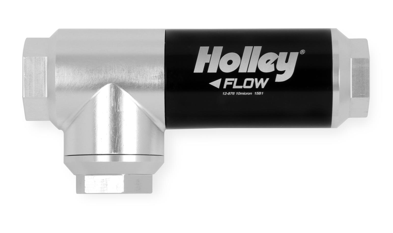 Holley EFI Filter Regulators 12-876 Fuel Filters, Aluminum, Pressure Regulator, Inline, Return, 59.5 psi, 10 Micron, Fuel Injection, 175 GPH, -8 AN Ports, Each thumbnail 2