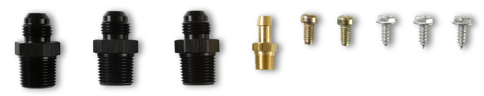 Holley Bypass Fuel Pressure Regulator Kits 12-880KIT Regulators, HP Billet, Adjustable, 4-65 psi, Return Style, -6 AN Female O-ring, Manifold Fitting, Gauge, Bracket, Hardware, Kit thumbnail 4