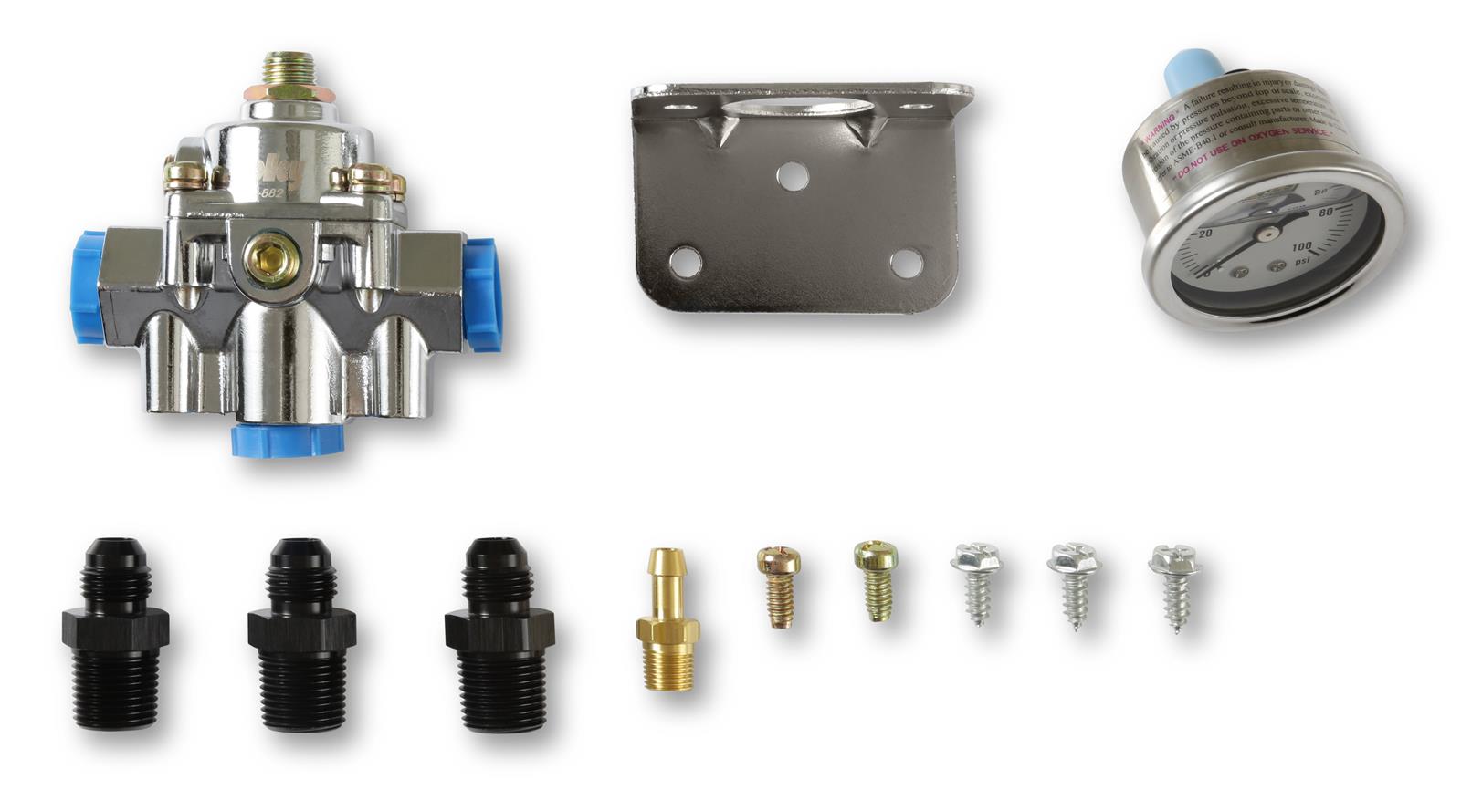 Holley燃料レギュレーター&デリバリーブロックセット Holley 12-882KIT Holley Bypass Fuel Pressure Regulator Kits