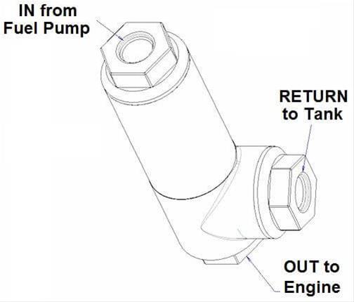 Holley EFI Filter Regulators 12-889 Fuel Filters, Die-cast Aluminum, Pressure Regulator, Inline, Return, 59.5 psi, 10 Micron, Fuel Injection, 175 GPH, -8 AN Ports, Each thumbnail 7