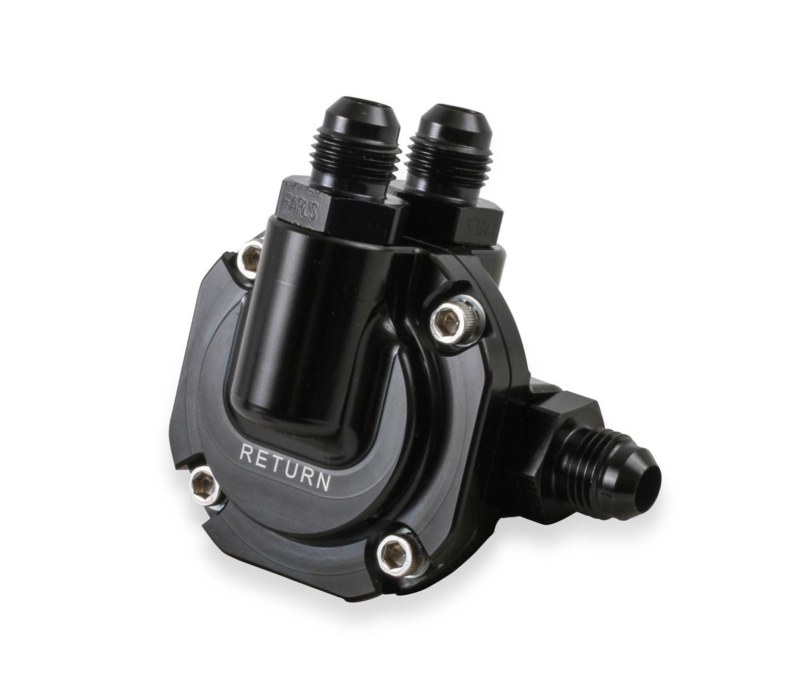 Holley Billet EFI Return-Style Fuel Pressure Regulators 12-893 Regulators, Aluminum, Black Anodized, Inline, Return, 59.5 psi, -6 AN Male Threads, Each thumbnail 2