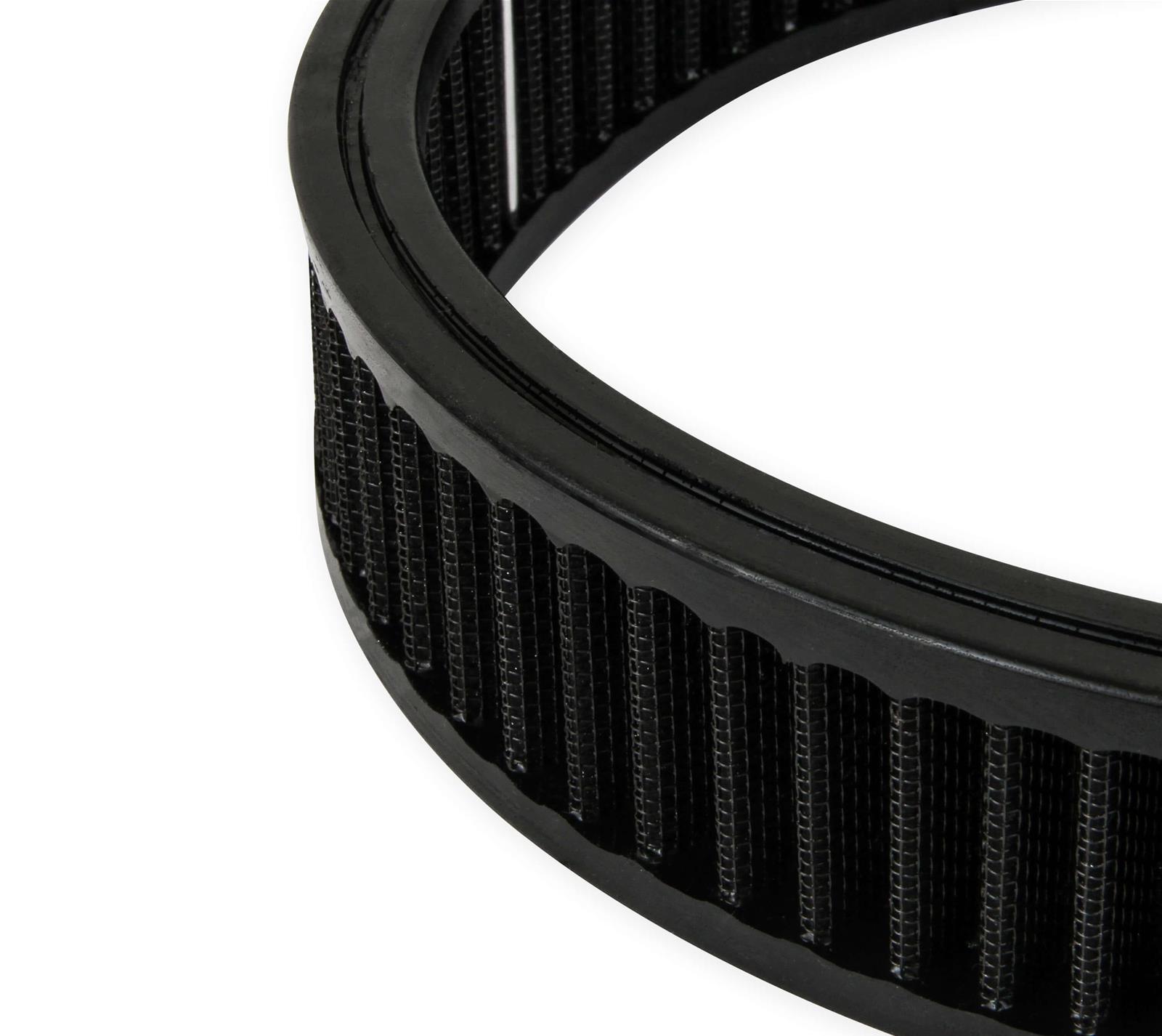 Holley Air Cleaner Assemblies 120-145B Cleaners, 10 in. Diameter, Round, Steel/Black, Logo, 2 in. Filter Height, Each thumbnail 2