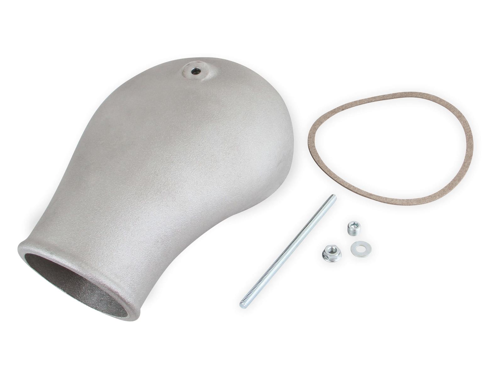 Holley EFI Carburetor Hats 120-230 Supercharger Enclosures, Hat, Aluminum, Natural, 5.125 in. Diameter, 3.97 in. Tall, Each thumbnail 4