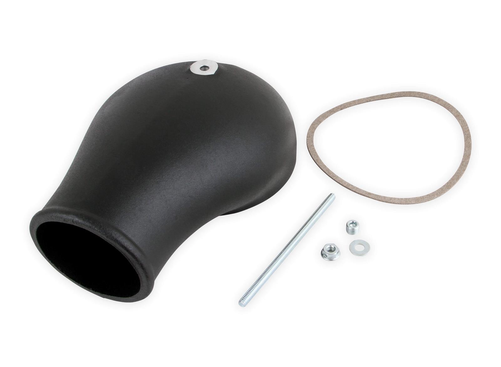 Holley EFI Carburetor Hats 120-232 Superchrger Enclosures, Hat, Aluminum, Black Powdercoated, 5.125 in. Diameter, 3.97 in. Tall, Each thumbnail 3