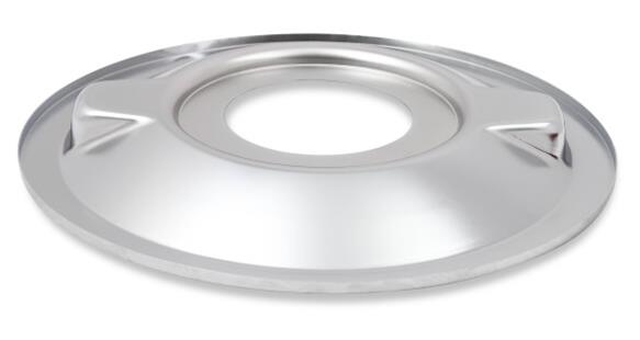 Holley Air Cleaner Assemblies 120-4140 Cleaners, 16 in. Round, 5.125 in. Horn, Dropped Base, Steel, Chrome, Cotton Gauze Filter, Red, 4 in. Tall, fits Model 4150, 4160, Each thumbnail 5