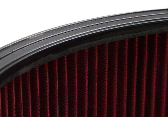 Holley 4500 Drop Base Air Cleaner Assemblies 120-4560 Cleaners, 16 in. Round, 7.50 in. Horn, Dropped Base, Steel, Chrome, Cotton Gauze Filter, Red, 6 in. Tall, fits Model 4500, Each thumbnail 3