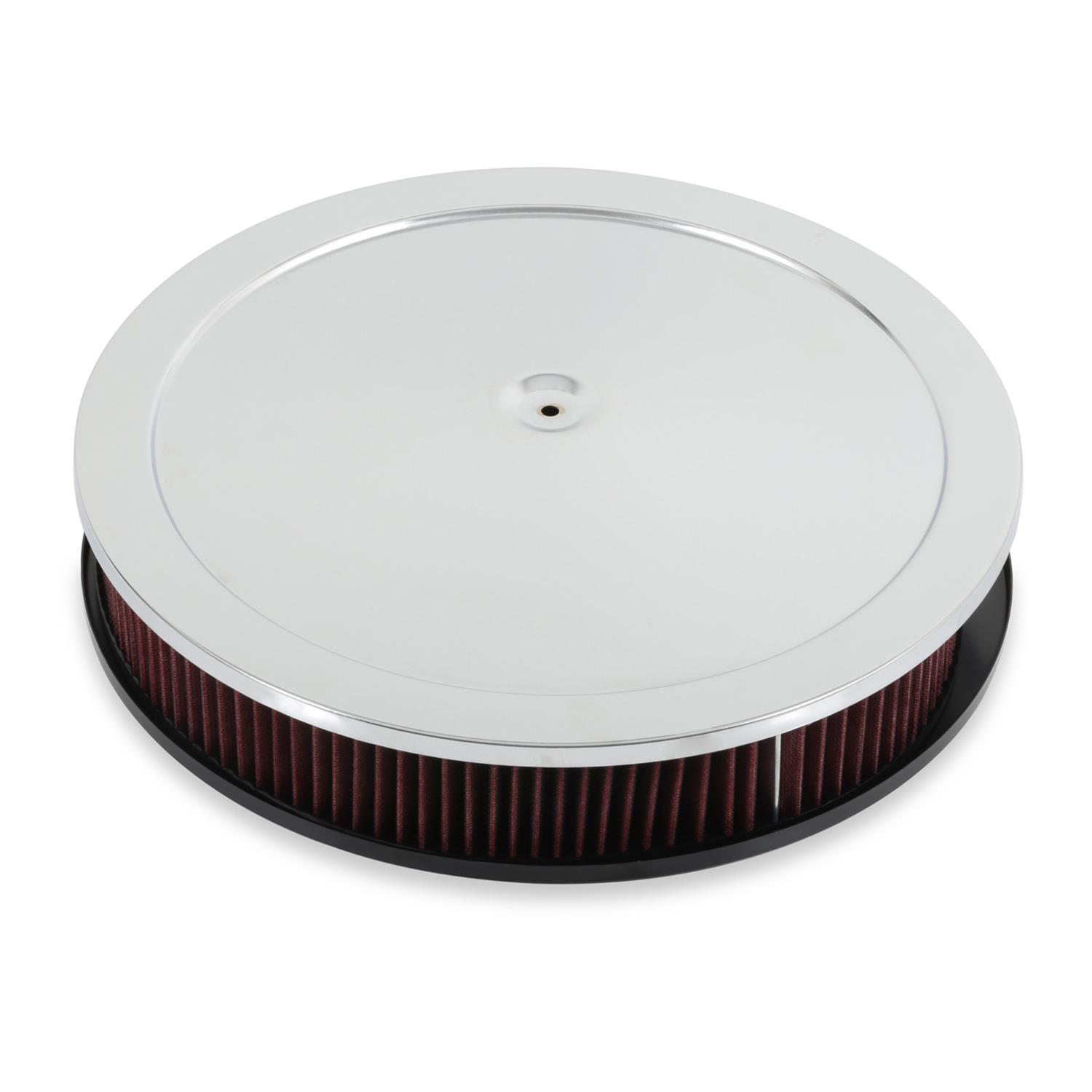 Holley RetroFilter Drive-By-Wire Air Cleaners 120-500 Cleaners, Retrofilter, Drive-By-Wire, 16 in. Round, Aluminum, Chrome, Cotton Gauze Filter, Red, GM LS 4-Bolt 92mm Throttle Body, Kit thumbnail 5