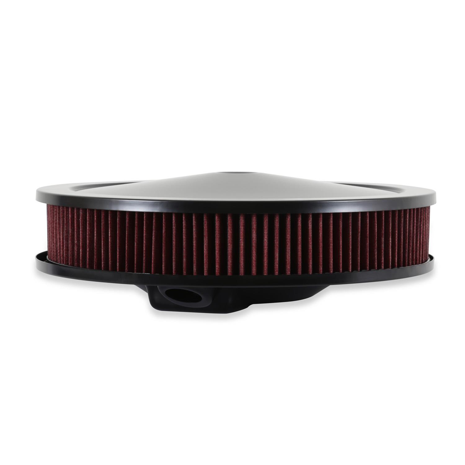Holley RetroFilter Drive-By-Wire Air Cleaners 120-501 Cleaners, Retrofilter, Drive-By-Wire, 16 in. Round, Aluminum, Black, Cotton Gauze Filter, Red, GM LS 4-Bolt 92mm Throttle Body, Kit thumbnail 4
