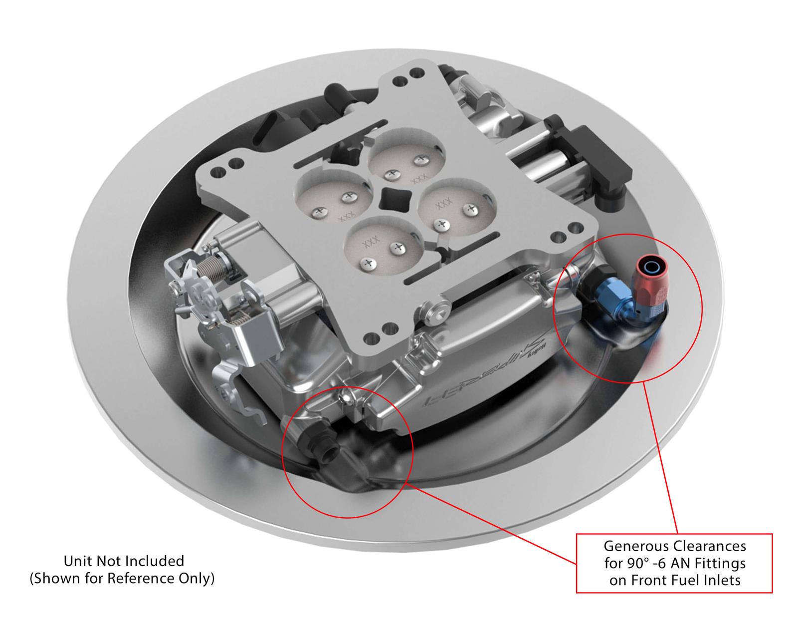 Holley Sniper Air Cleaner Bases 120-510 Bottoms, Bases, Dropped Base, 1.00 in. Drop, Steel, Chrome, 14 in. Diameter, EFI, Each
