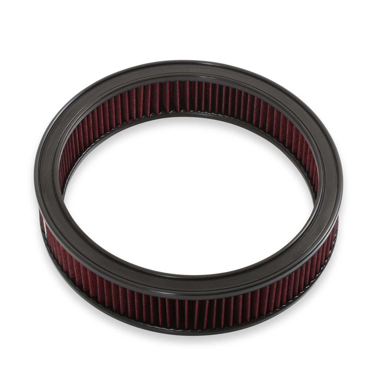 Holley RetroFilter Drive-By-Wire Air Cleaners 120-521 Cleaners, Retrofilter, Drive-By-Wire, 14 in. Round, Dual Snorkel, Aluminum, Black, Cotton Gauze Filter, Red, GM LS 4-Bolt 92mm Throttle Body, Kit