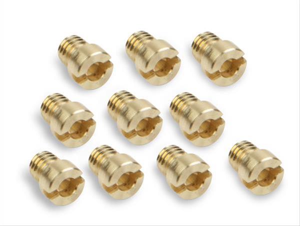 Holley Air Bleed Kits 126-28-10 Bleeds, Replaceable, Screw-in, Brass, 0.028 in. Diameter, 10 in.-32 Thread, for 4150 HP, 4500 Models, 10-piece, Set thumbnail 2