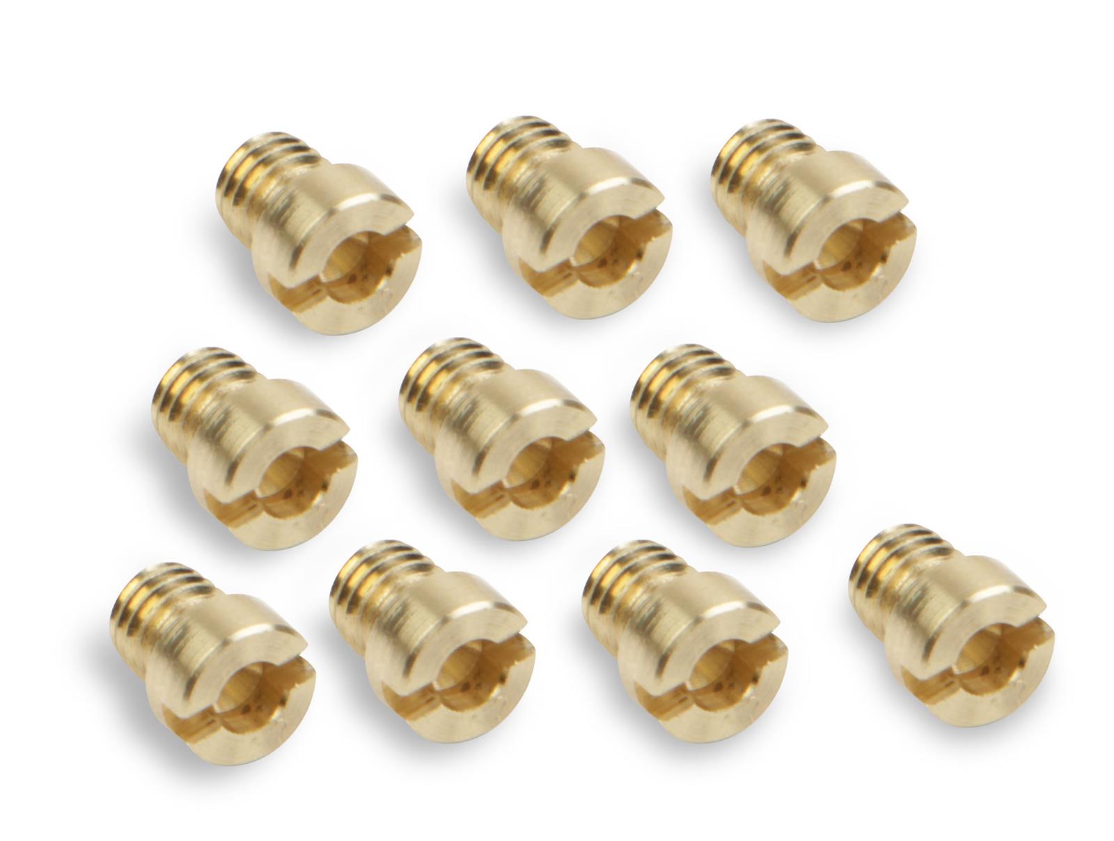 Holley Air Bleed Kits 126-35-10 Bleeds, Replaceable, Screw-in, Brass, 0.035 in. Diameter, 10 in.-32 Thread, for 4150 HP, 4500 Models, 10-piece, Set