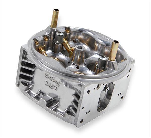 Holley Carburetor Main Bodies 134-312 Components, Body, Ultra XP, Replacement, 650 cfm, Aluminum, Shiny Finish, Down-Leg Boost, Discharge Nozzle, Brass Air Bleeds, Each thumbnail 2