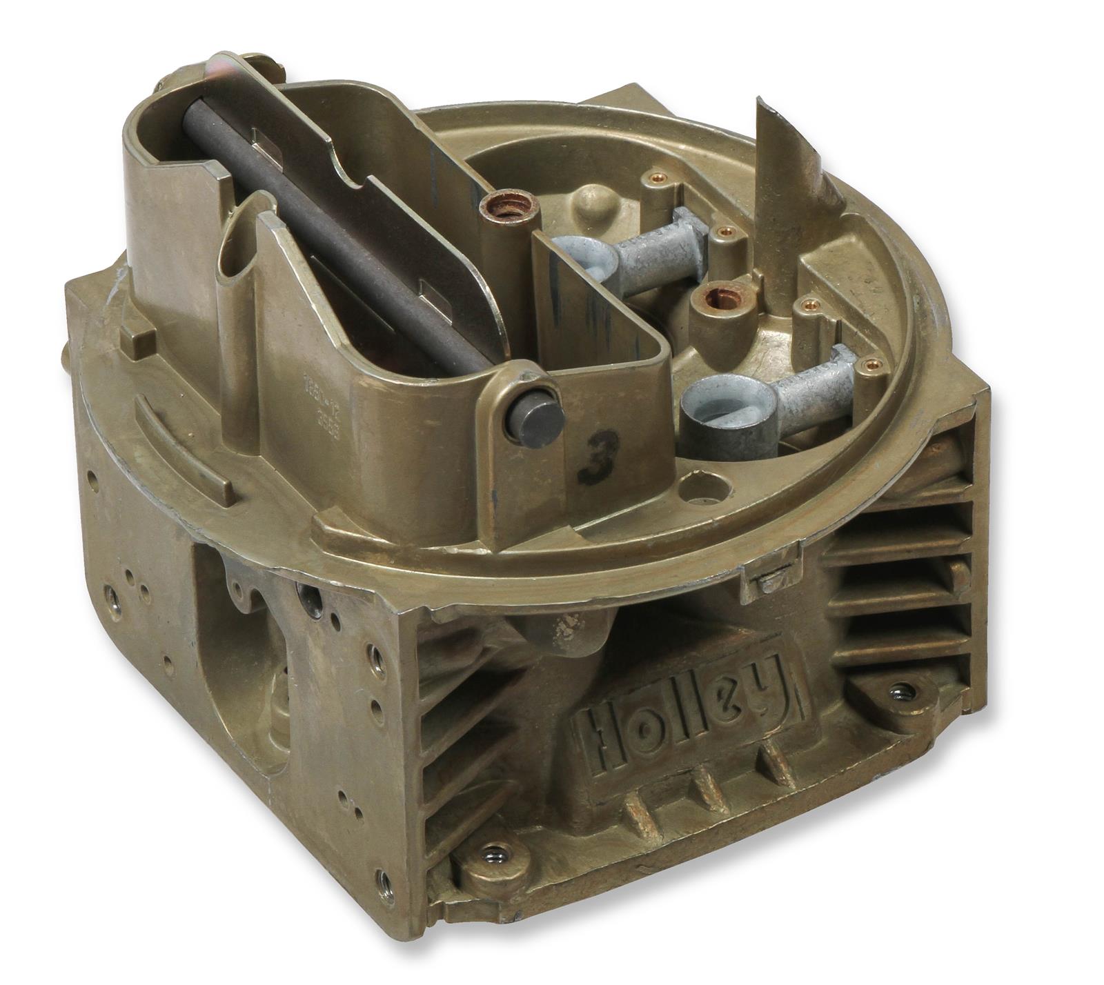 Holley Carburetor Main Bodies 134-346 Components, Body, Model 4150, 0-80541-1, Replacement, 650 cfm, Zinc, Dichromate, Straight-Leg Boost, Gaskets, Brass Air Bleeds, Each