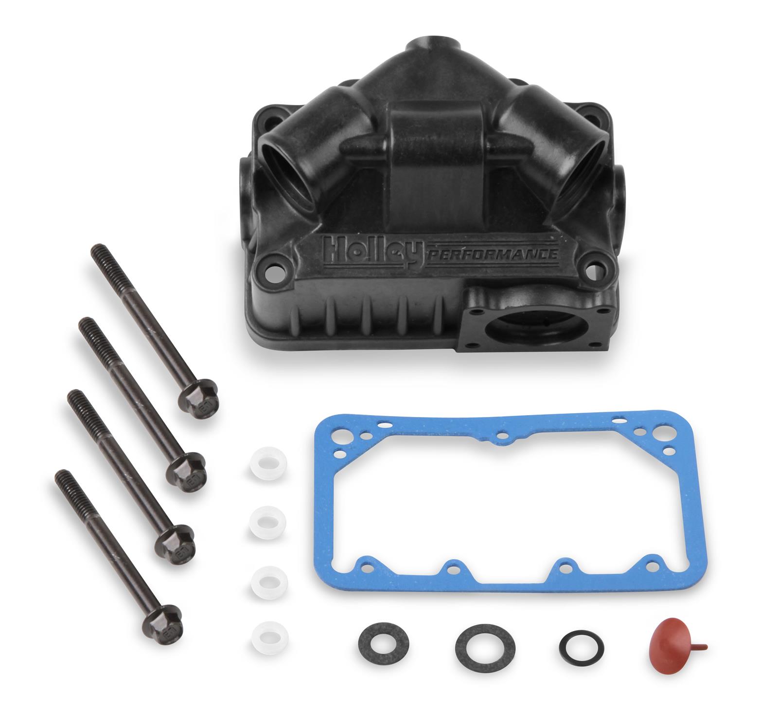 Holley Fuel Bowls 134-73HB Bowls, Secondary, Center Hung, Black Anodized, 4150, Gaskets Included, Each