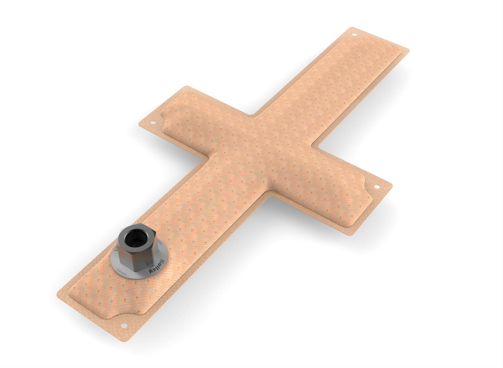 Holley HydraMat Fuel Pickups 16-102 Strainers, HydroMat, Pickup, Cross Style, Offset Outlet, 15.0 in. Long, 8.0 in. Wide, 3/8 in. NPT Fitting, E85 Compatible, Each thumbnail 2