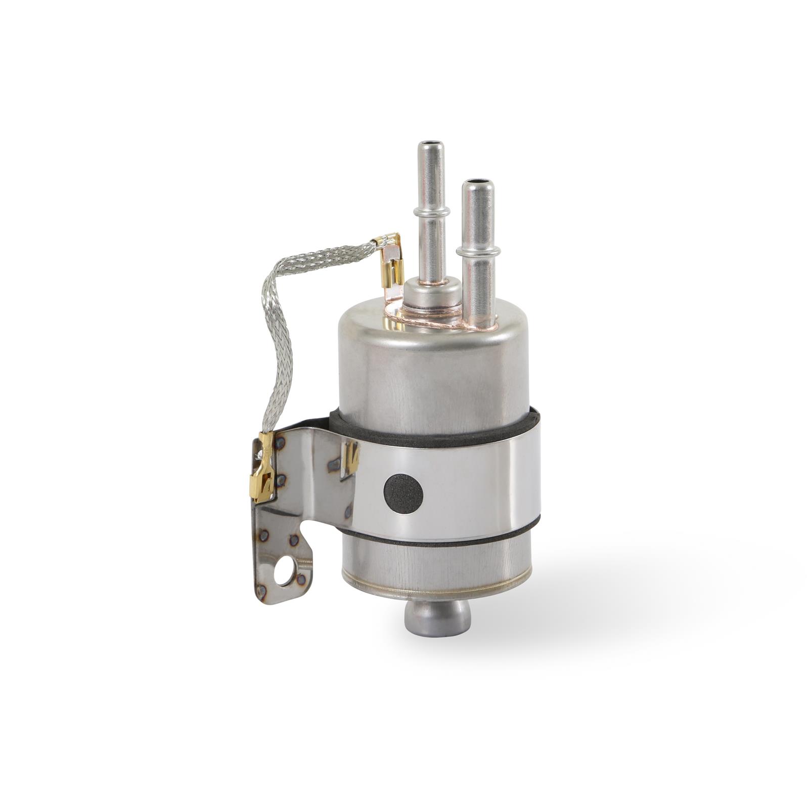 Holley EFI GM-Style Fuel Filter Regulators 162-590 Pressure Regulators, GM EFI, Inline, Stainless Body, 0.375 in. Inlet, 5/16 in. and 3/8 in. Outlets, Quick-Connect, 5 micron, Paper Filter, Each