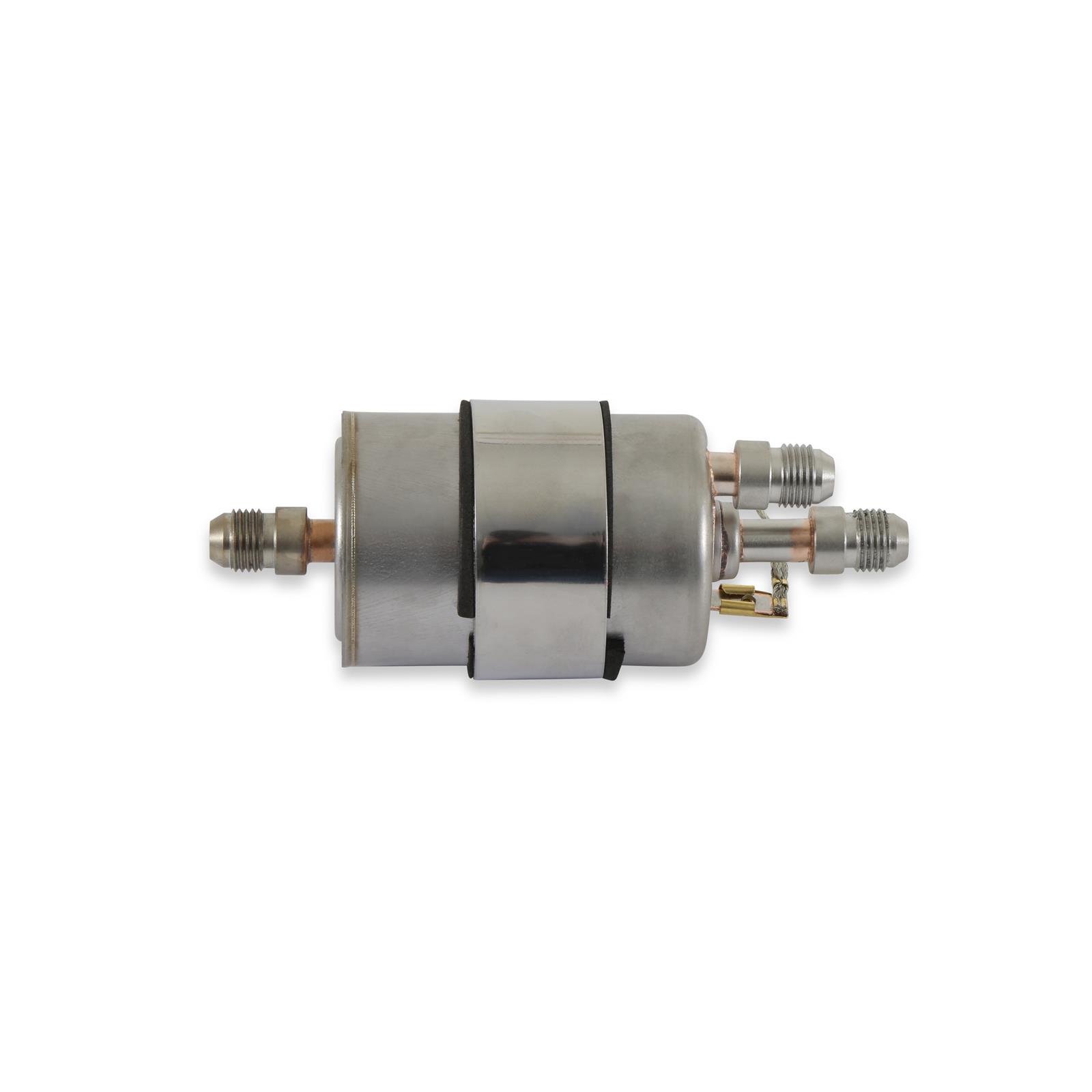 Holley EFI GM-Style Fuel Filter Regulators 162-591 Pressure Regulators, GM EFI, Inline, Steel Body, -6 AN Inlet/Dual Outlet, Male Threads, 5 micron, Paper Filter, Each thumbnail 5