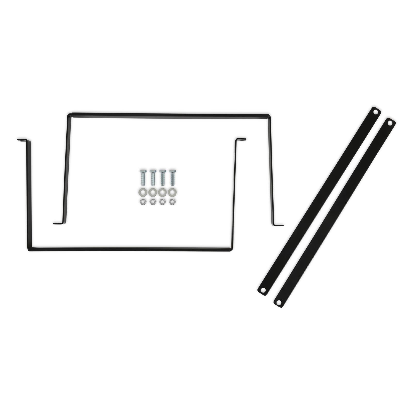 Holley Fuel Cell Mounting Straps 19-222 Mounts, Steel Straps, 1/8 in. Thick, Black, E-coated, Rubber Isolator Strips, Hardware included, for 15 Gallon Cell, Kit thumbnail 3